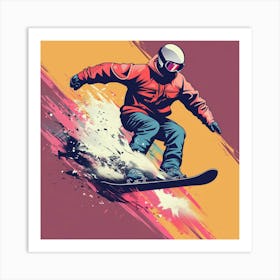 Snowboarder In The Air 1 Art Print