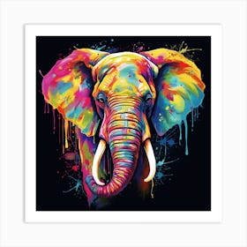 Elephant Painting 7 Art Print