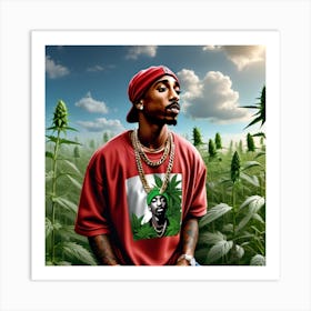 Weed & Hip Hop Tupac Art Print
