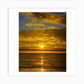 Sunset Over The Ocean 1 Art Print