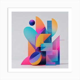 A Modern Abstract Design Composition Wall Art Decoration Art Print