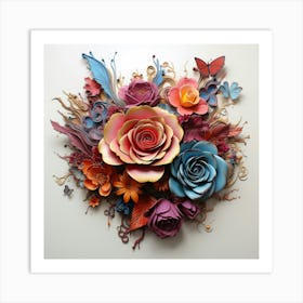 Paper Flower Art Art Print