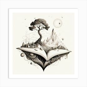 Open Book Art Print