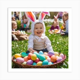 Easter Egg Hunt 1 Art Print