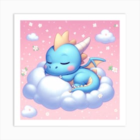 Remo Blue Dragon 4 Art Print