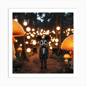 Mickey Mouse In The Forest Art Print