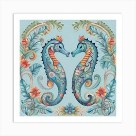 Seahorses Art Print