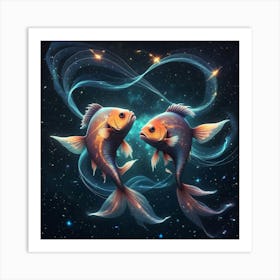 Two Fish In Love Art Print