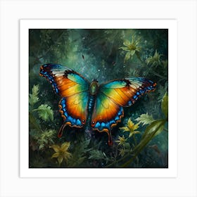 Butterfly In The Forest 3 Art Print