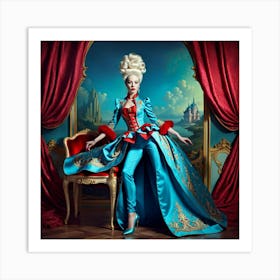 Barbie In Blue Dress Art Print