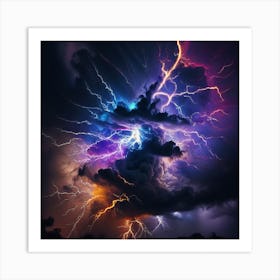 Lightning In The Sky 6 Art Print