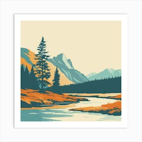 River In The Mountains 2 Art Print