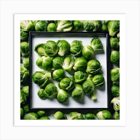 Brussels Sprouts In A Frame 4 Art Print