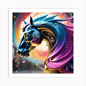 Colorful Horse Art Print