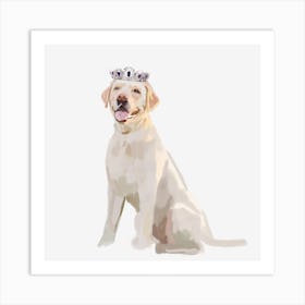 Princess Labrador Retriever Art Print