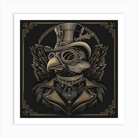 Steampunk Eagle 10 Art Print