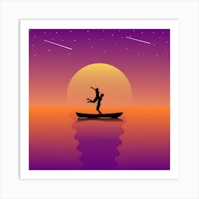 Sunset Sun Sky Art Print