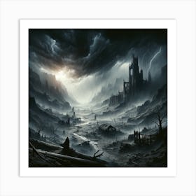 Valley castle Art Print