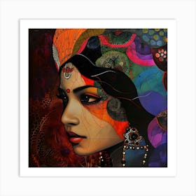 Woman'S Face 8 Art Print