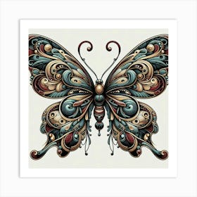 Butterfly Tattoo Design Art Print