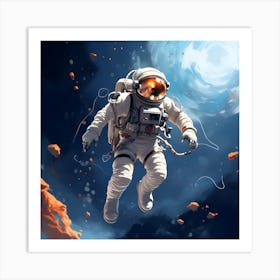 Astronaut In Space 4 Art Print