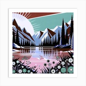 Saskatchewan Art Deco Art Print