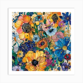 Blooming Flowers Art Print