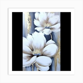 White Flowers 1 Art Print