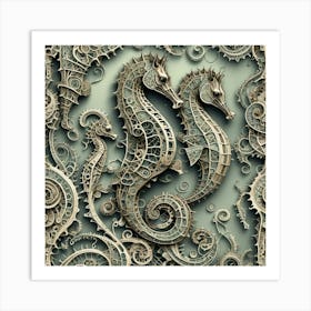 Seahorses 11 Art Print