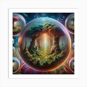 Psychedelic Forest 1 Art Print