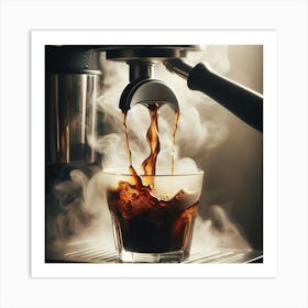 Steaming Hot Coffee Art Print