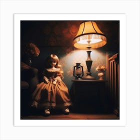 Doll In The Dark Art Print