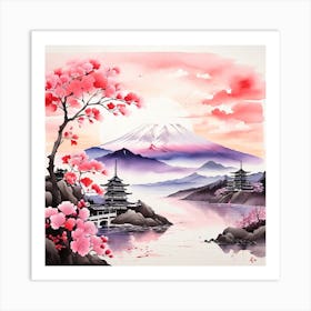 Japanese Cherry Blossoms Art Print