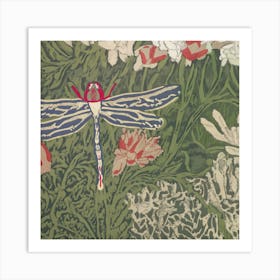 Dragonfly On A Flower Art Print