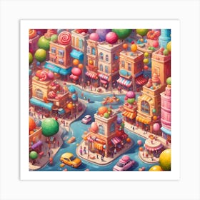 the candy citie Art Print