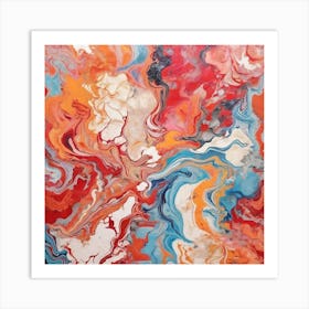 Colorful Marble Art Print