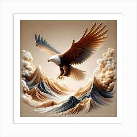 Eagle In Flight Art Print