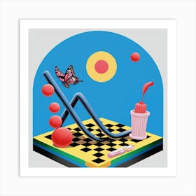 Chess Game Art Print