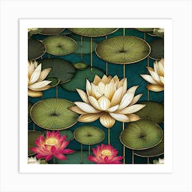 Lotus Lily Art Print