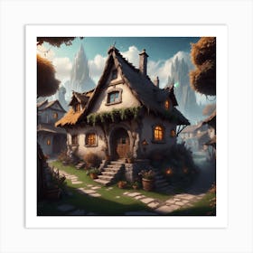 Fantasy Village Art Print