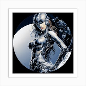 Robot Lady Art Print