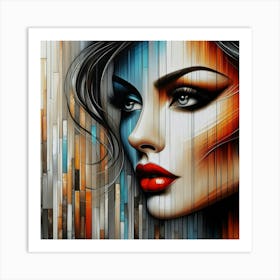 Portrait of a woman 8 Art Print