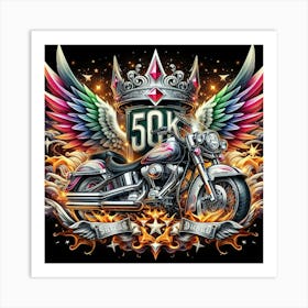 50k - Harley Davidson Art Print