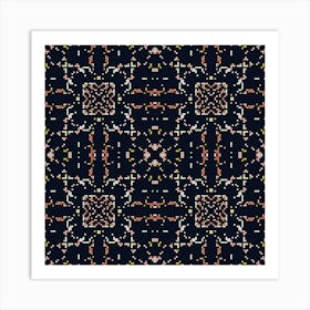 Abstract geometric symmetric mosaic pattern 2 Art Print