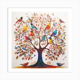 Tree Of Birds Art Print