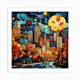 Autumn City Art Print