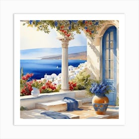 Greece Painting Art Print