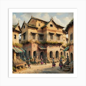 Chinese Village Art Print