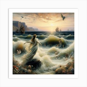 Mermaid Women 2 Art Print