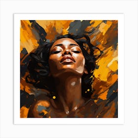 Portrait Of A Black Woman 6 Art Print